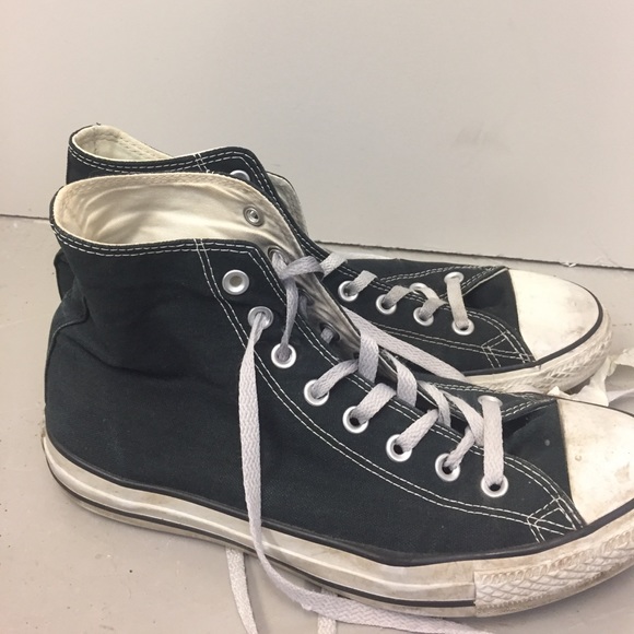 Converse Shoes - Basic Black High Top Converse Sneakers Size 10